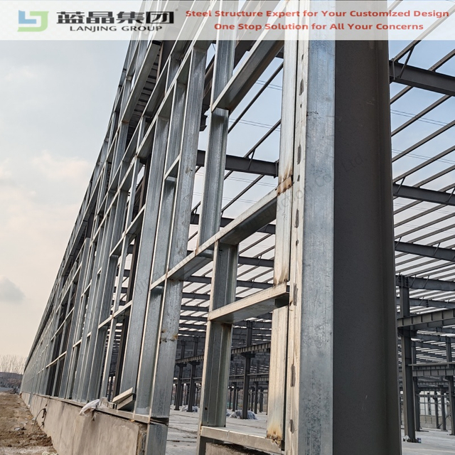 预制的钢仓库结构建筑材料，免费设计